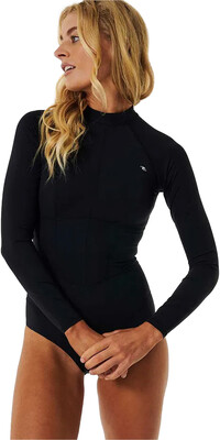 2024 Rip Curl Frauen Mirage Ultimate Long Sleeve UPF Surf Suit 0B6WSW - Black